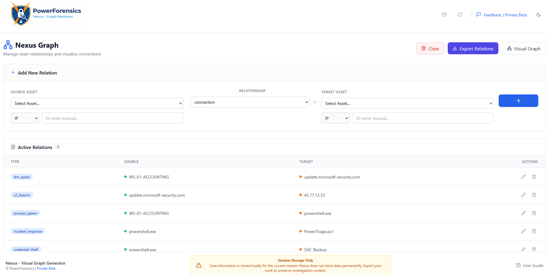 Captura de pantalla de Nexus Grafo 1